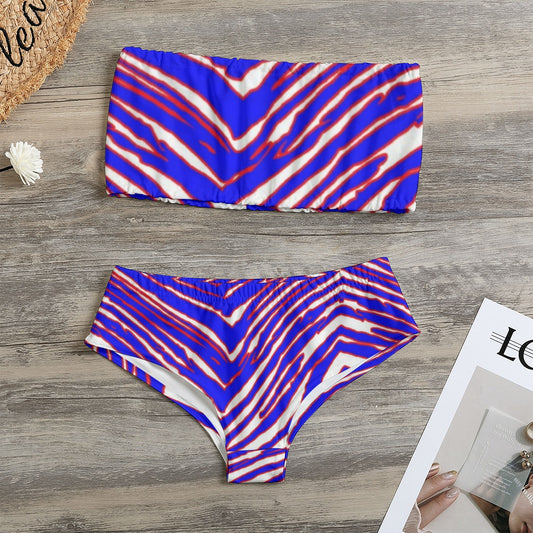Buffalo Bills Zubaz Women's Strapless Bikini Swimsuit