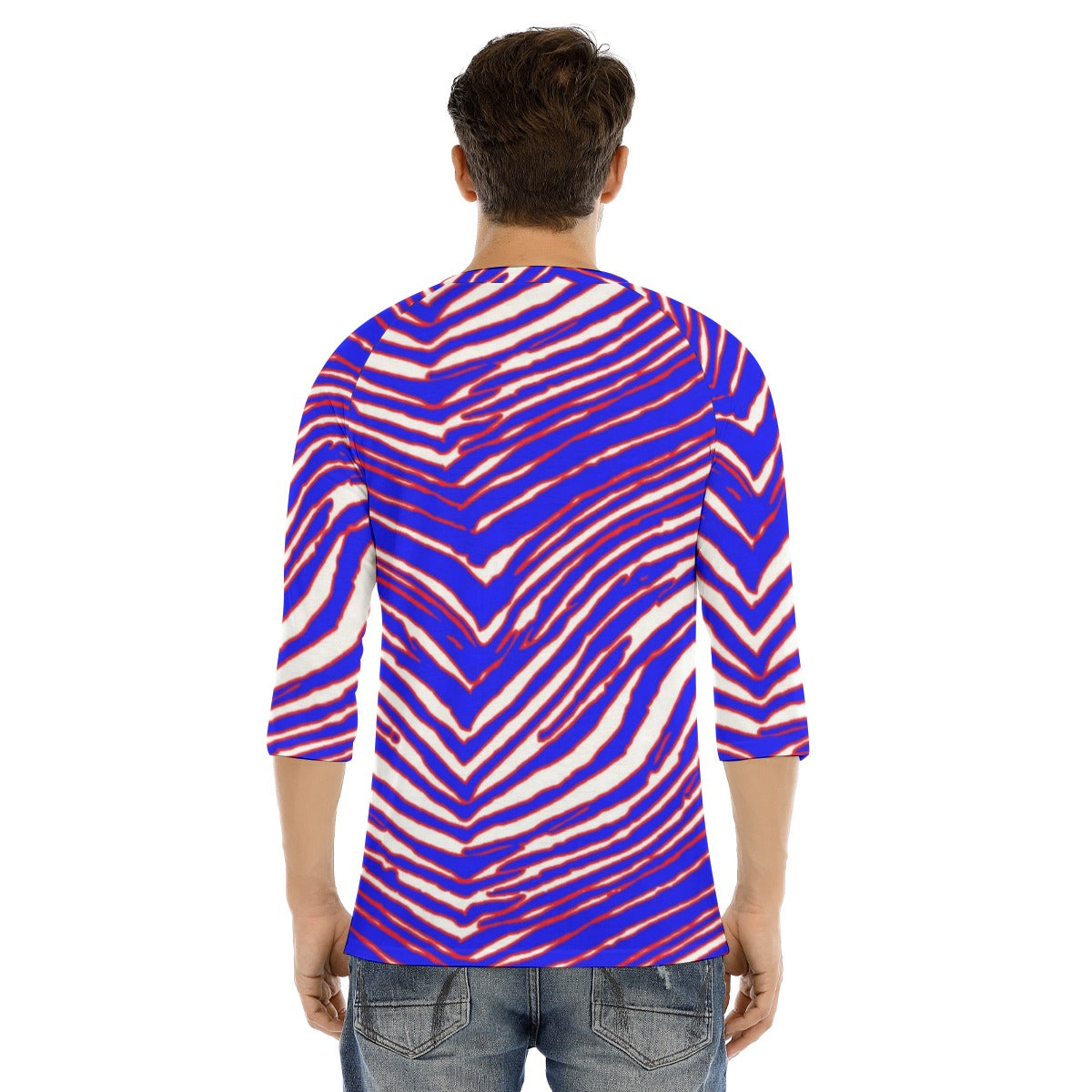 Buffalo Bills Zubaz Men's Bracelet Sleeve T-shirt With Button Closure