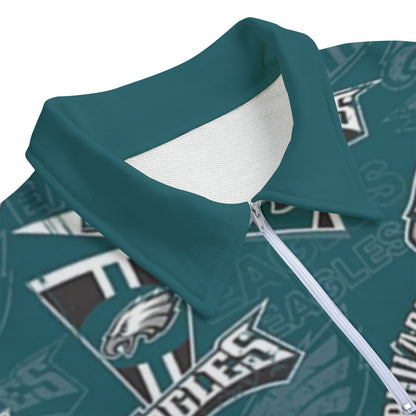 Philadelphia Football Game Day All-Over Print Unisex Lapel Sweatshirt | 310GSM Cotton