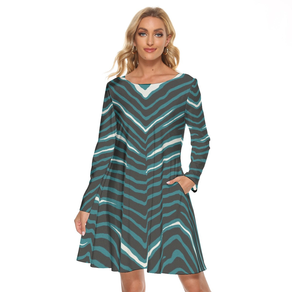 Philadelphia Football Game Day All-Over Print Women's Crew Neck Dress