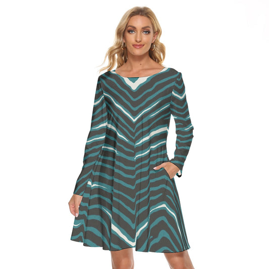 Philadelphia Football Game Day All-Over Print Women's Crew Neck Dress