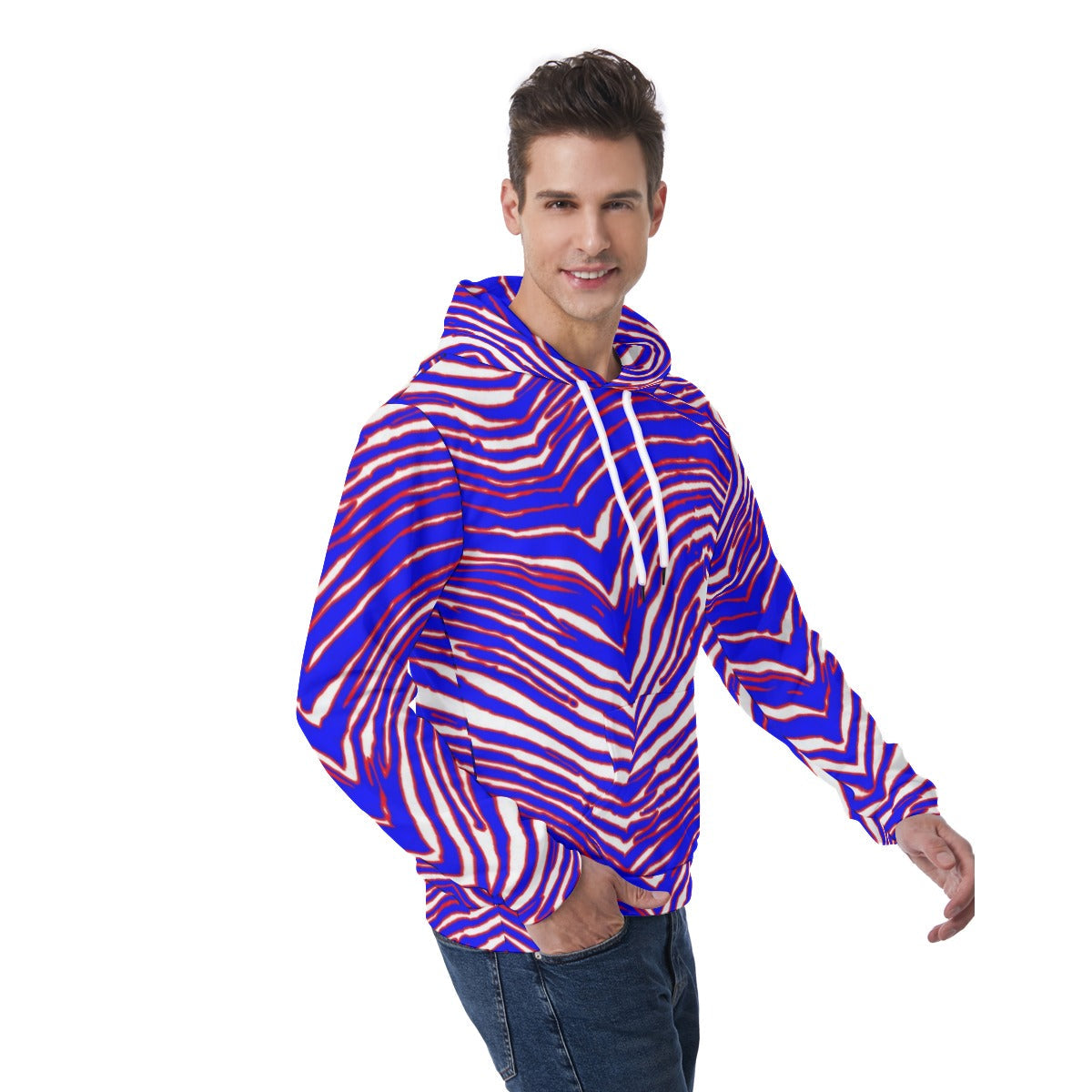 Buffalo Bills Zubaz Men's Hoodie With Double-side Print Hood