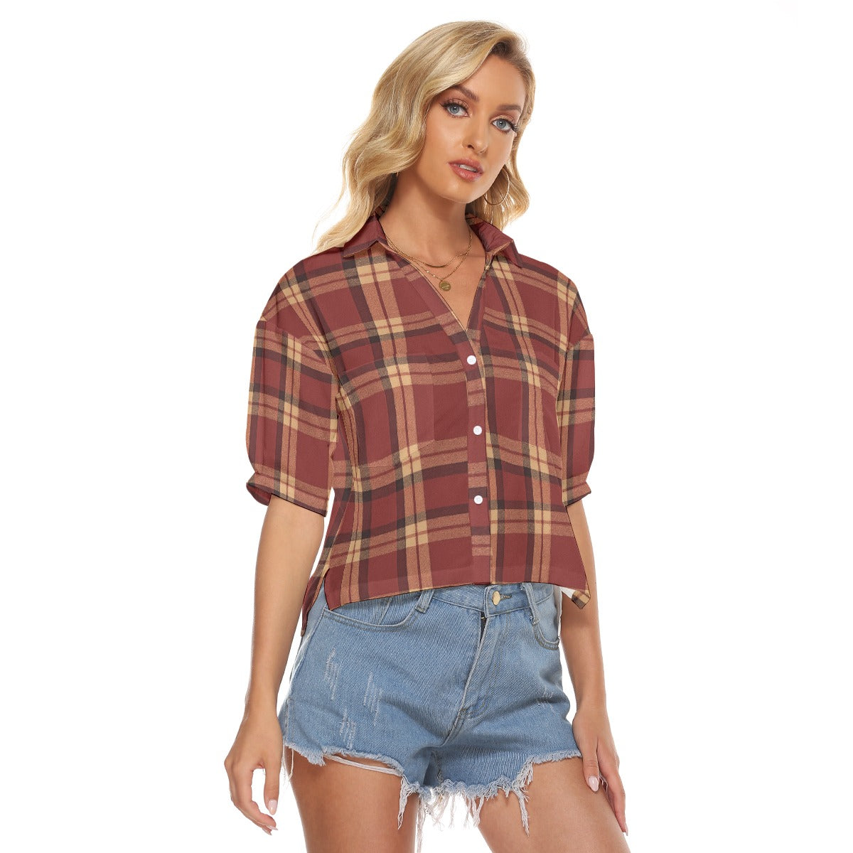 Urban Legend Florida State Seminoles Tartan Plaid Women's V-Neck Shirt – Garnet and Gold College Str