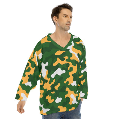 Green Bay Football Game Day All-Over Print Men's V-neck Ice Hockey Jersey