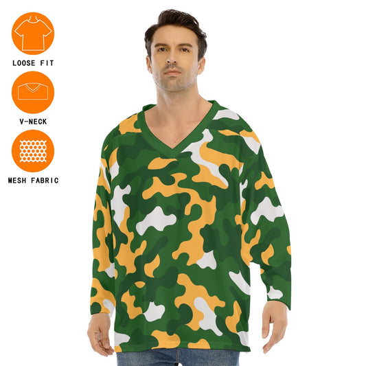 Green Bay Football Game Day All-Over Print Men's V-neck Ice Hockey Jersey