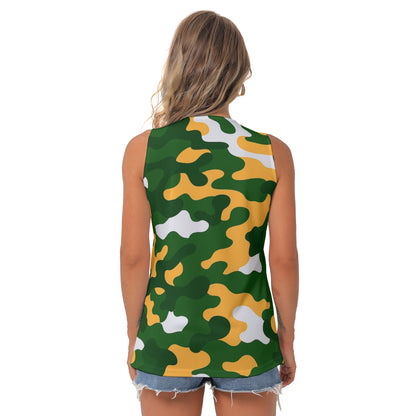 Green Bay Football Game Day All-Over Print Women's Sleeveless V-Neck Top