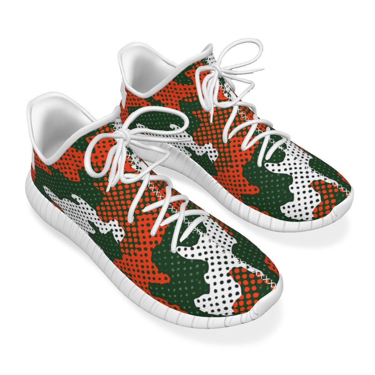 Urban Legend Miami Hurricanes Orange Green White Camo Coconut Sneakers Shoes