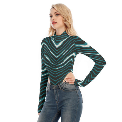 Philadelphia Football Game Day All-Over Print Women's Turtleneck Long Sleeve Jumpsuits
