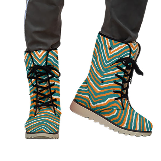 Miami Football Game Day All-Over Print Women's Plush Boots