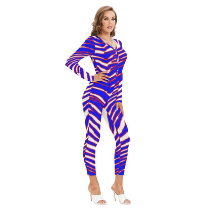 Buffalo Bills Zubaz Women's Plunging Neck Jumpsuit