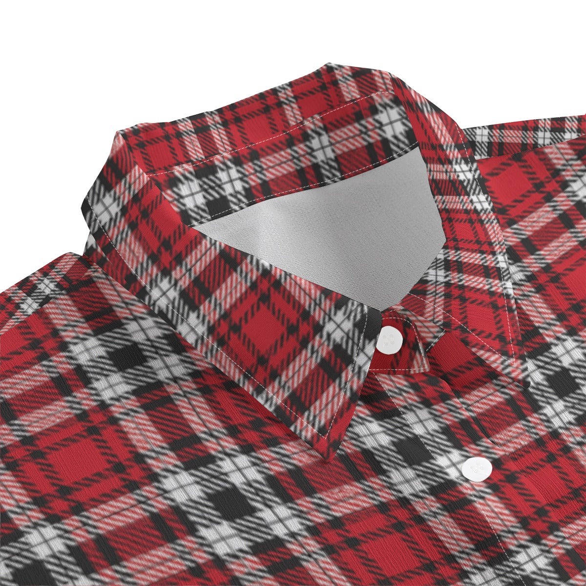 Louisville Tartan Plaid Cardinals Women's Chiffon Shirt With Elbow Sleeve