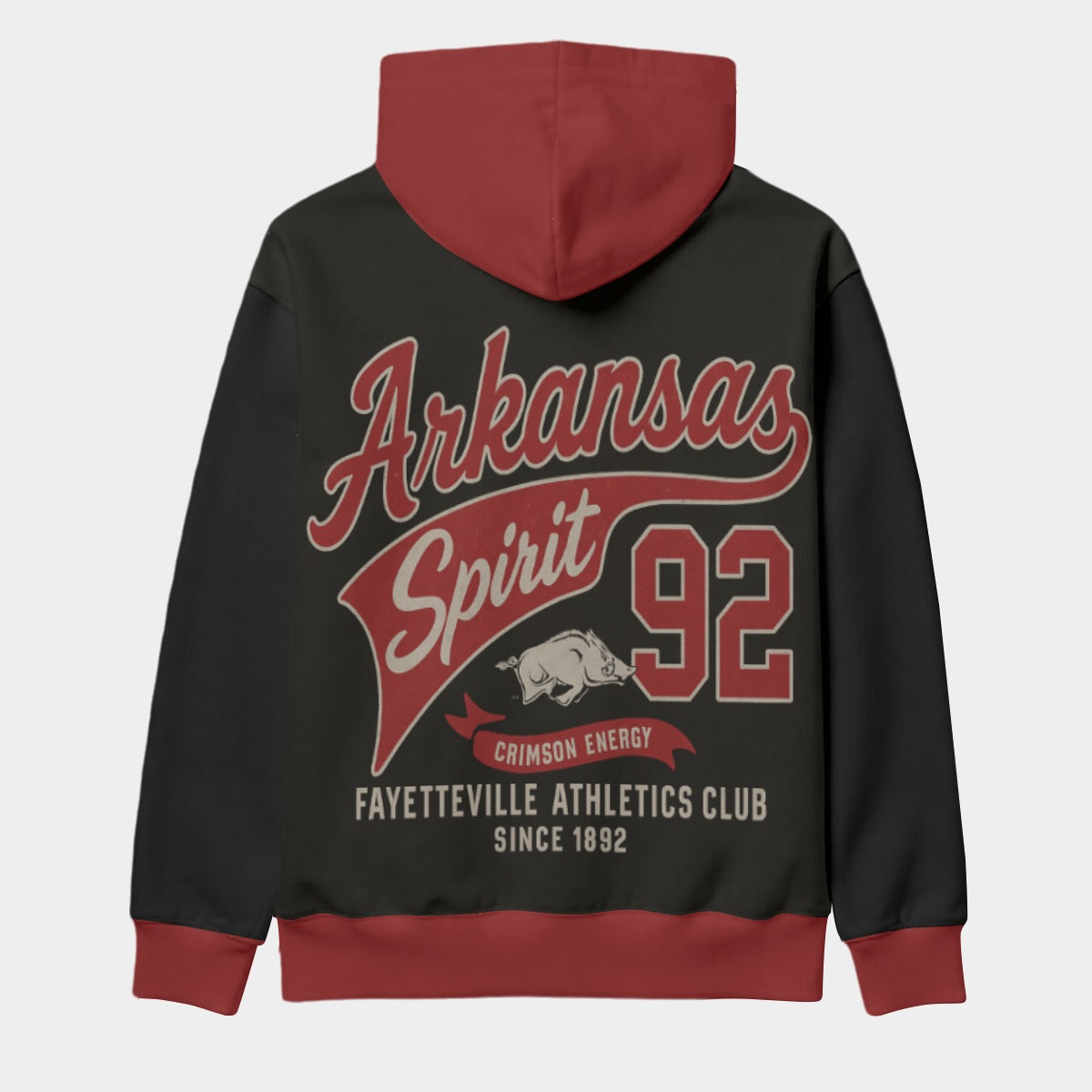 Arkansas Red and Black 1892 Athletics Hoodie | Southern Heritage Game Day Sweatshirt