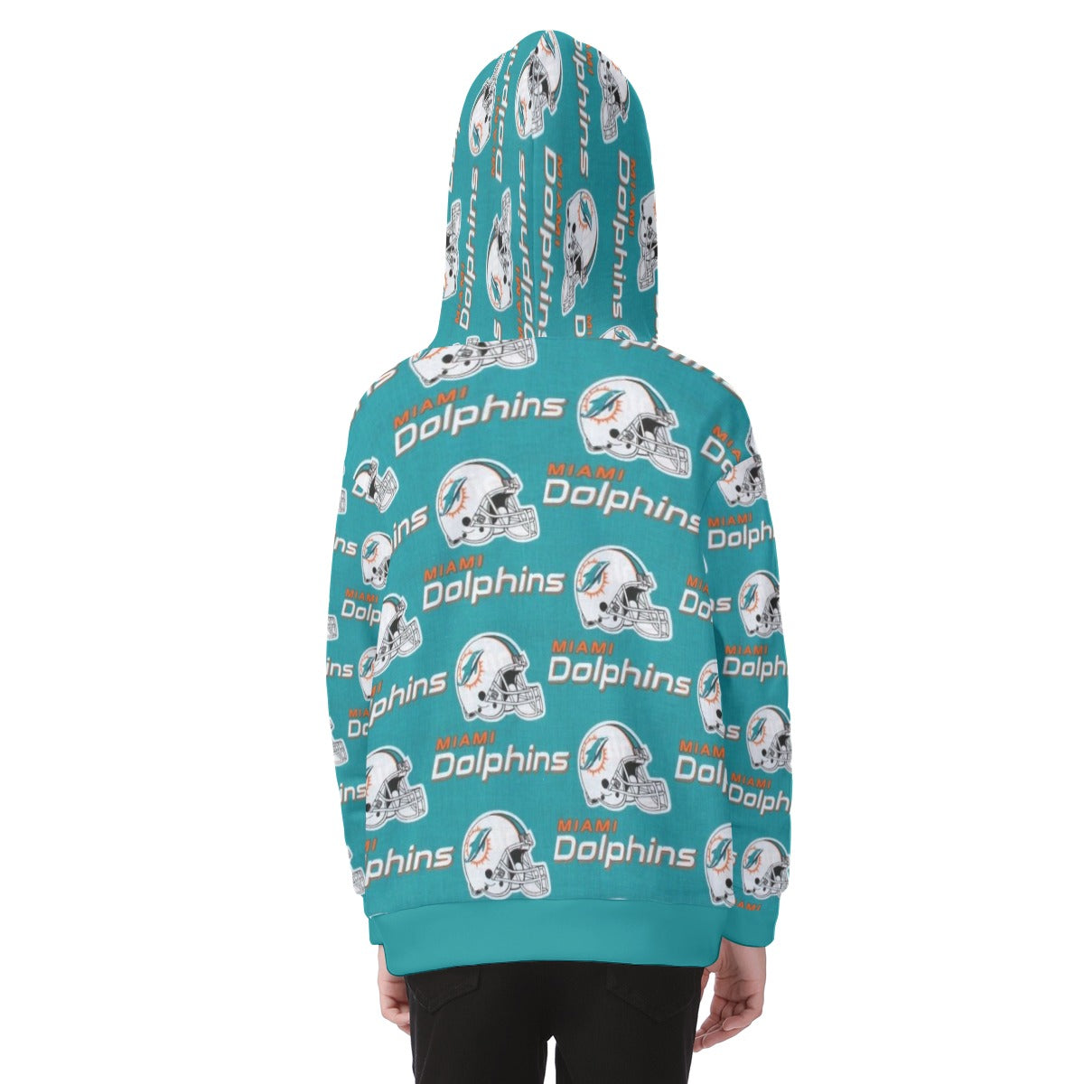 Miami Football Game Day All-Over Print Kid's Heavy Fleece Zip Up Hoodie