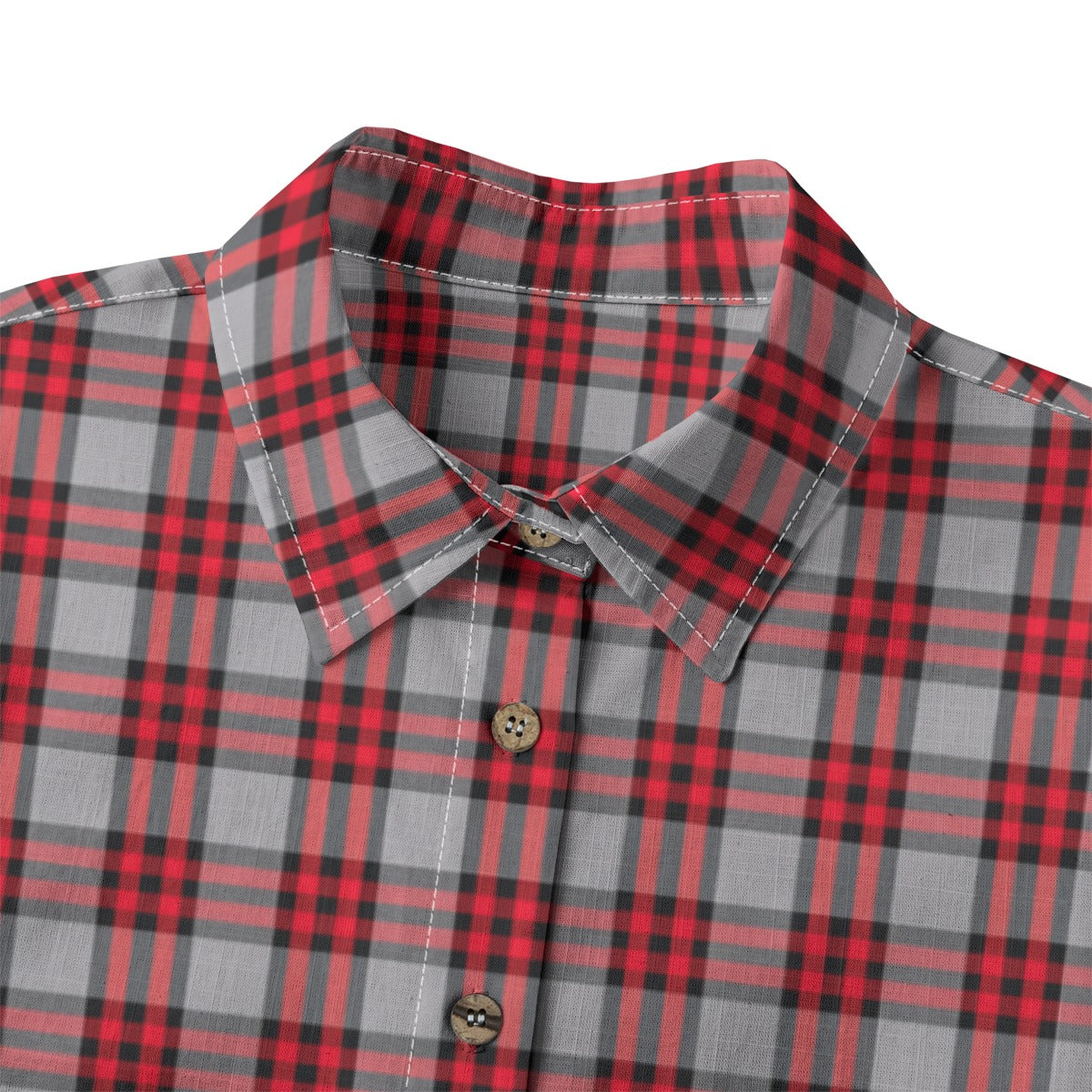 Ohio State Tartan Plaid Buckeyes Women's Shirt | 125GSM Cotton