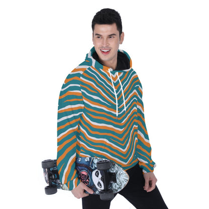 Miami Football Game Day All-Over Print Men's Heavy Fleece Raglan Hoodie