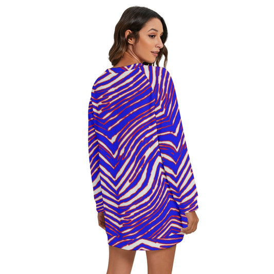 Buffalo Bills Zubaz Women's Round Neck Raglan Sleeve Sweater
