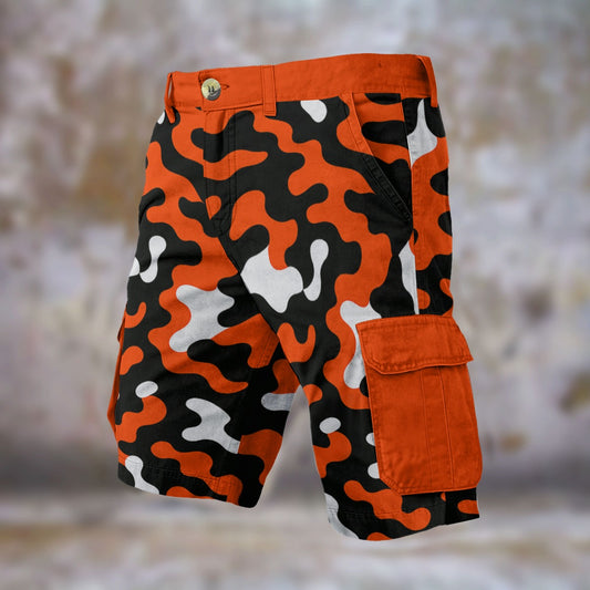 Urban Legend Cleveland Browns Brown Orange White Camo Cargo Shorts