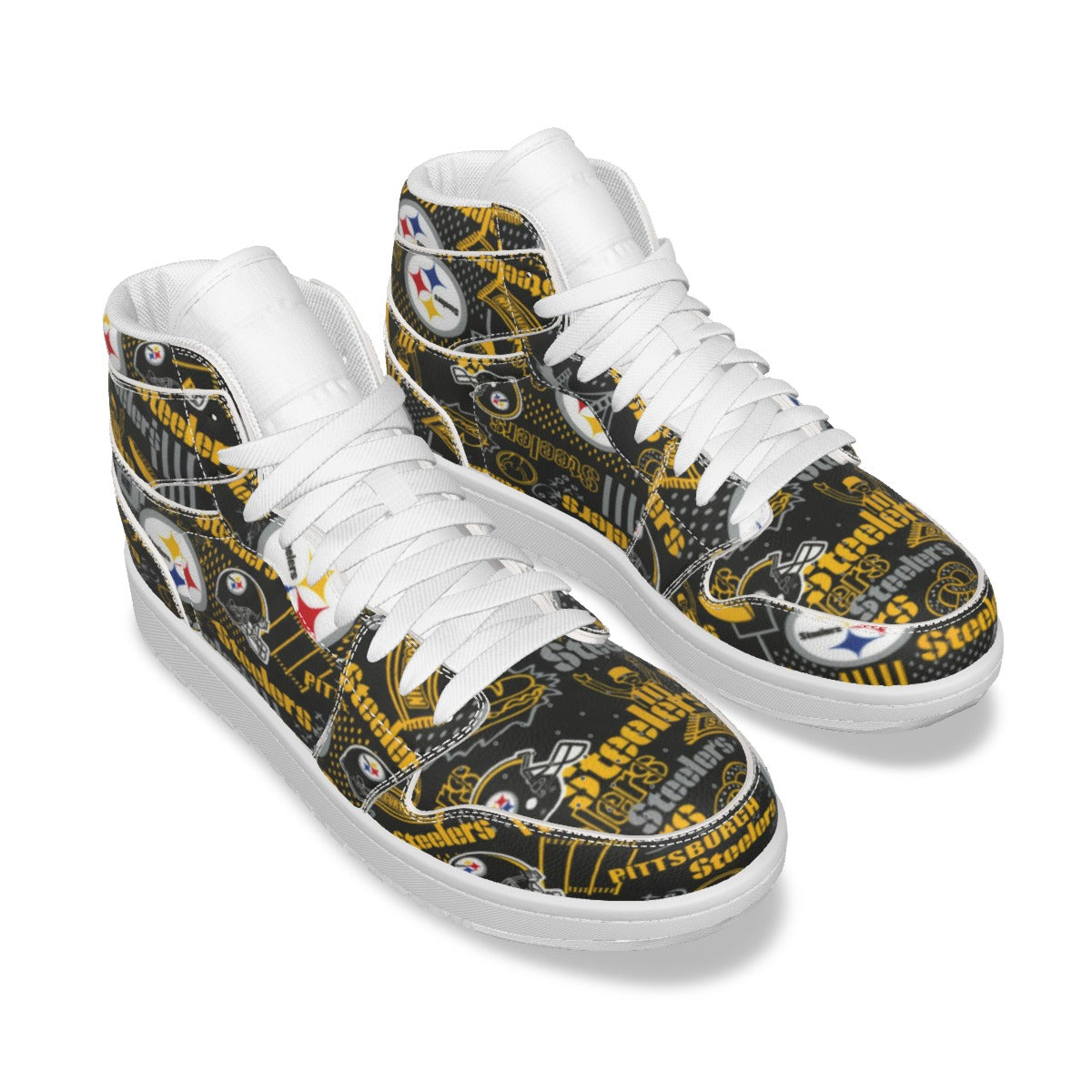Pittsburgh Steelers Women's Synthetic Leather Stitching Shoes