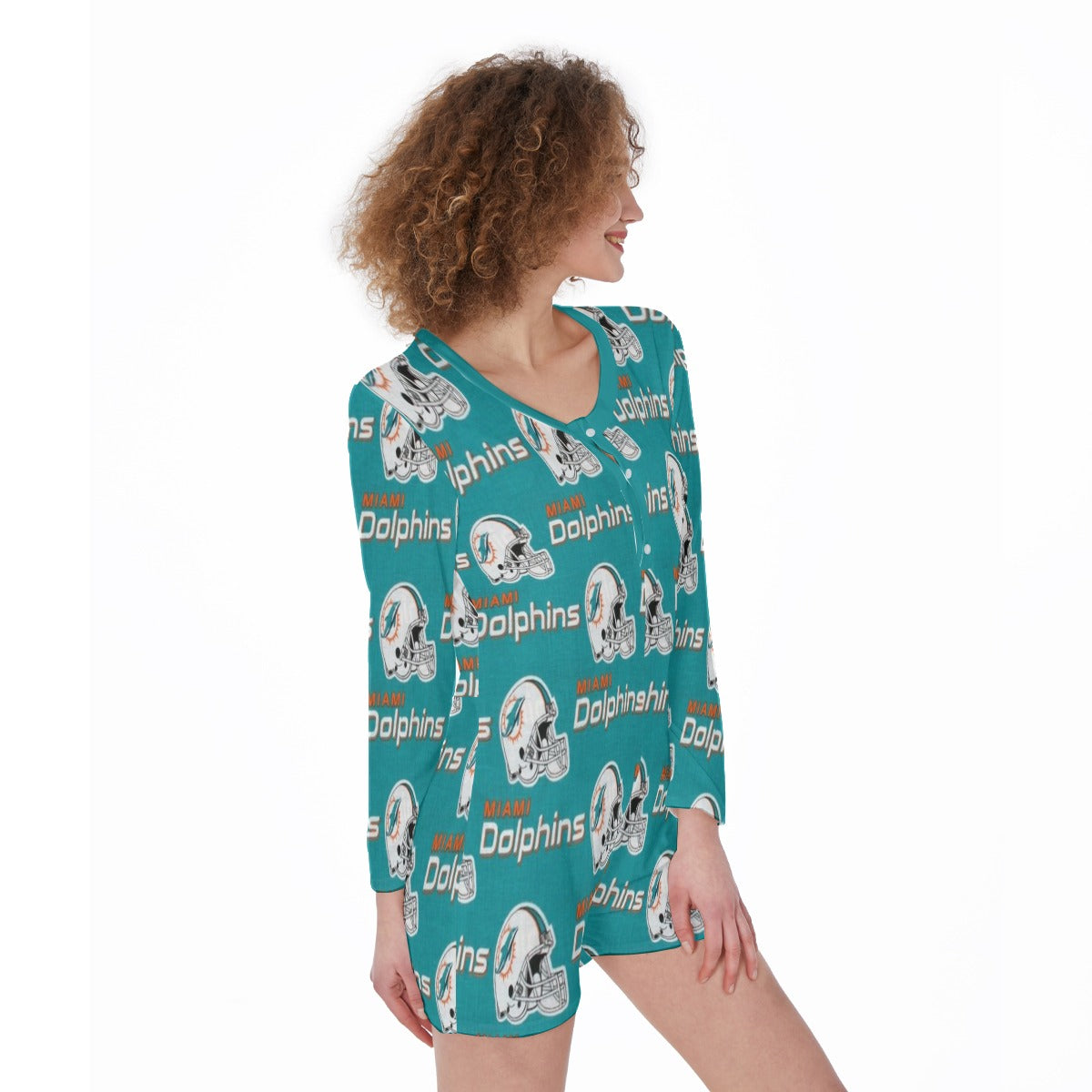 Miami Football Game Day All-Over Print One-Piece Women's Pajamas
