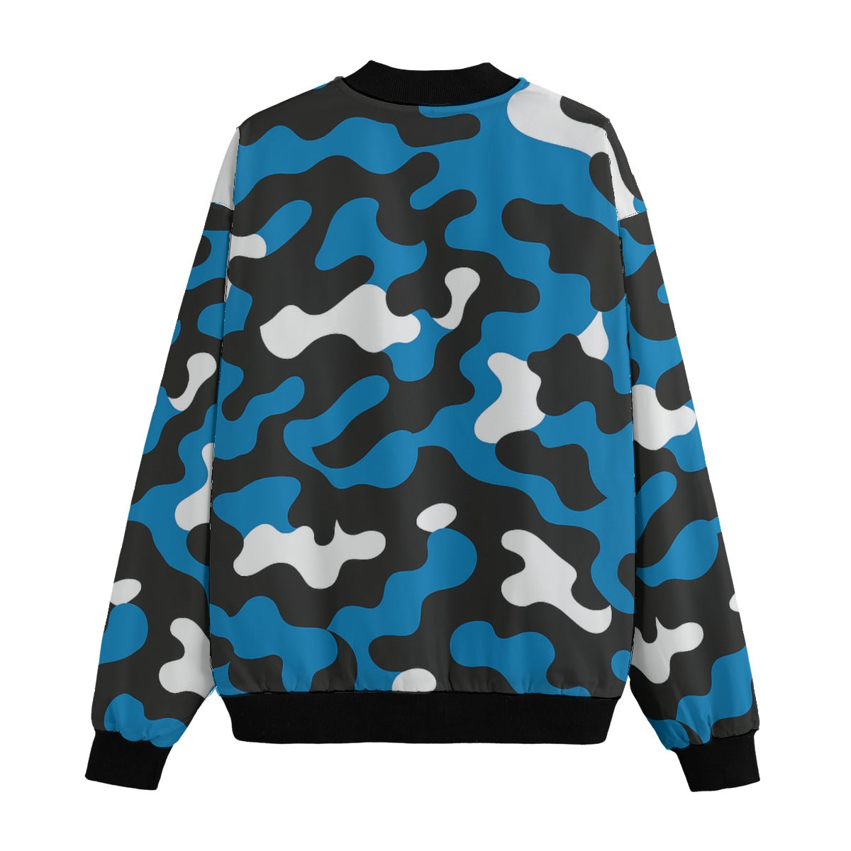 Carolina Panthers Camo Fleece Bomber Jacket – Black, Blue and Silver NFL Streetwear