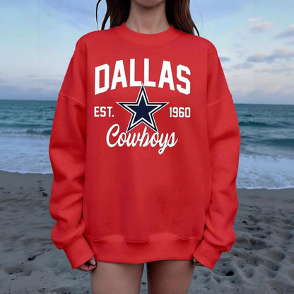 Dallas Cowboys Drop Shoulder Crew Neck Sweatshirt