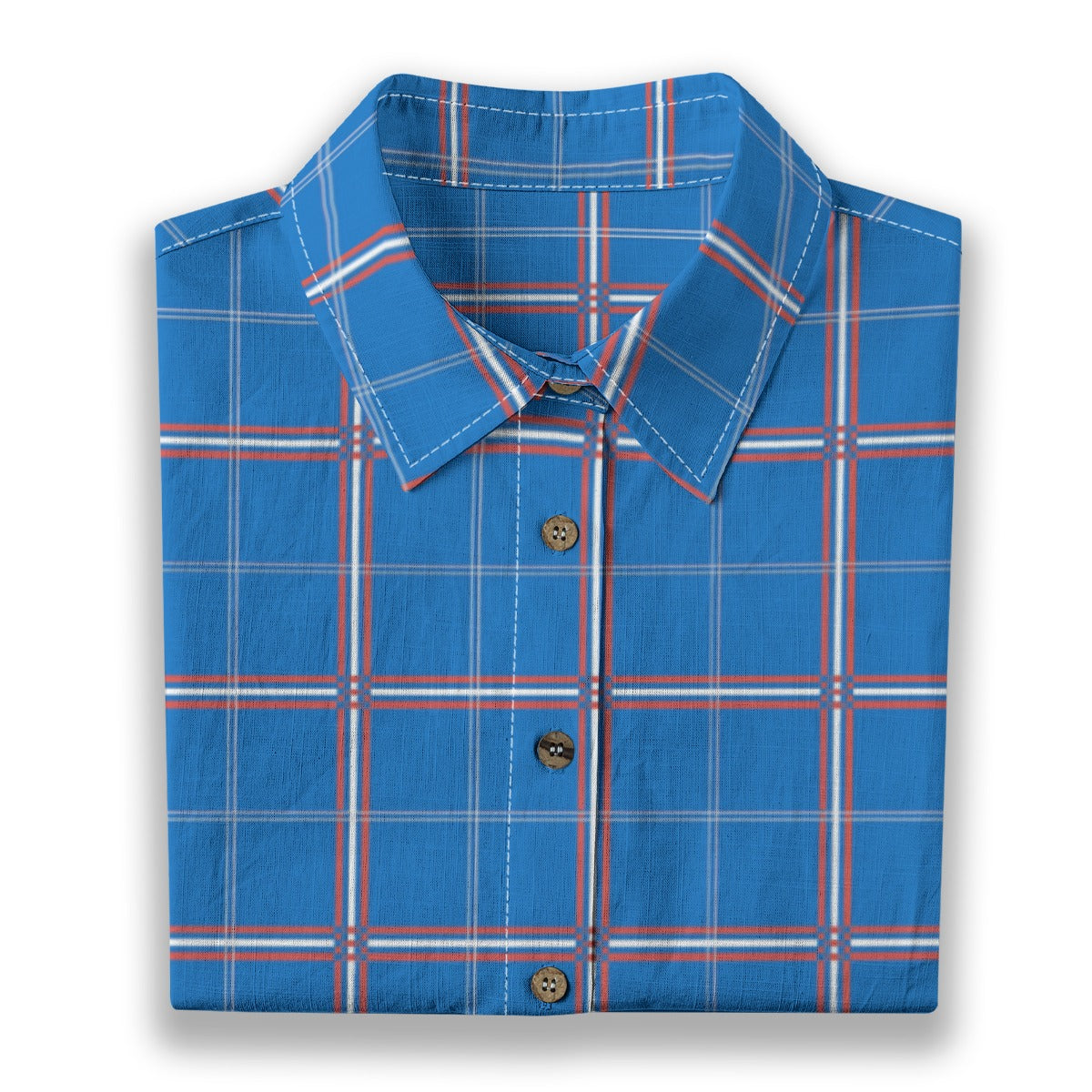 Kansas Tartan Plaid Jayhawks Women's Shirt | 125GSM Cotton