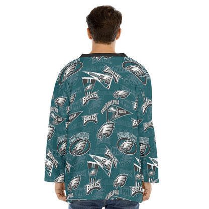 Philadelphia Football Game Day All-Over Print Men's V-neck Ice Hockey Jersey