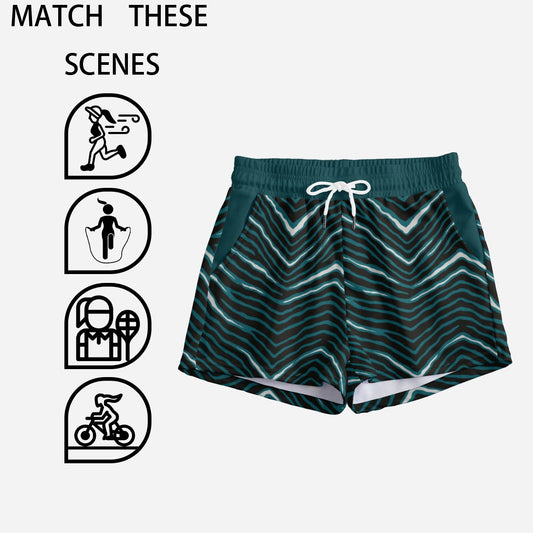 Philadelphia Football Game Day All-Over Print Women's Casual Shorts