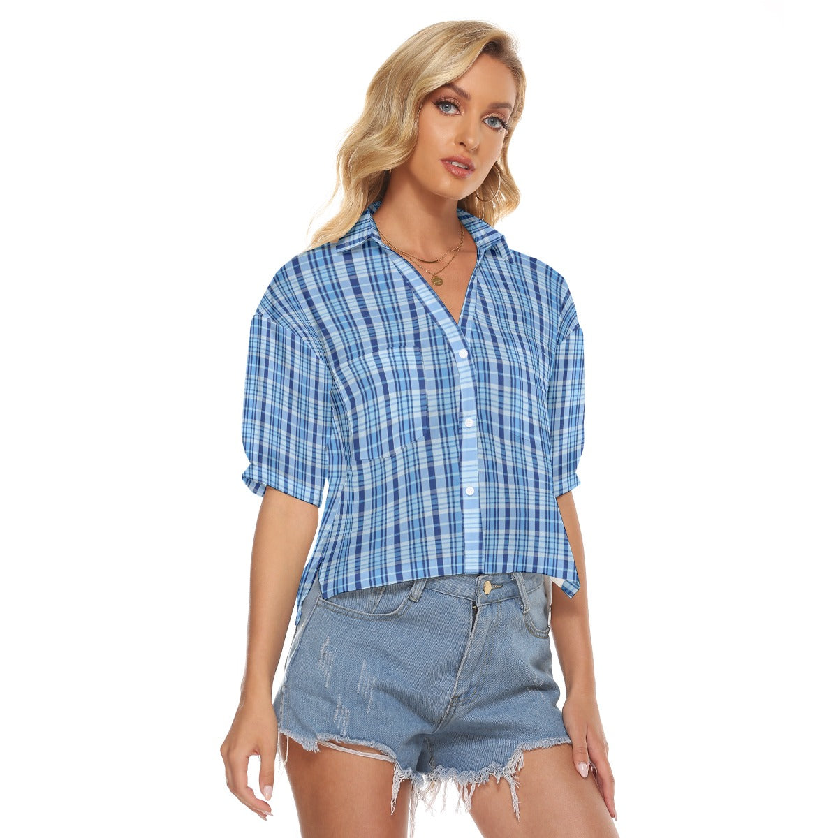 North Carolina Tartan Plaid Tar Heels Women's V-neck Shirts