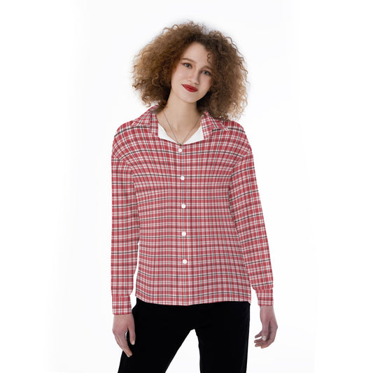 Georgia - Bulldogs Tartan Plaid Women's Satin Shirt