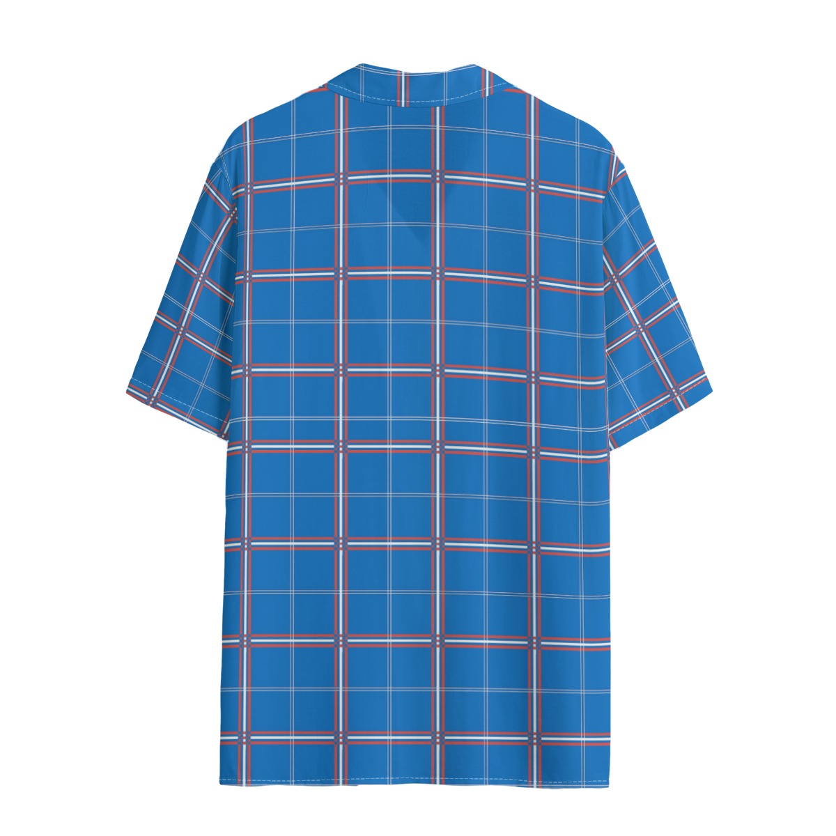 Kansas Tartan Plaid Jayhawks  Women's Hawaii Shirt | Rayon