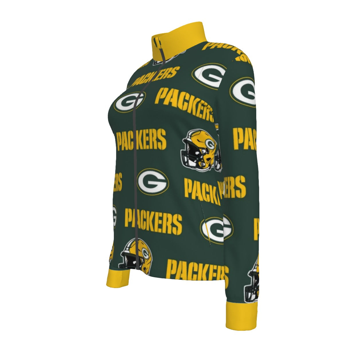 Green Bay Football Game Day All-Over Print Women's Long Sleeve Thumbhole Jacket|230GSM