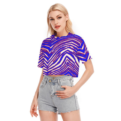Buffalo Bills Zubaz Women's Cropped T-shirt | 190GSM Cotton