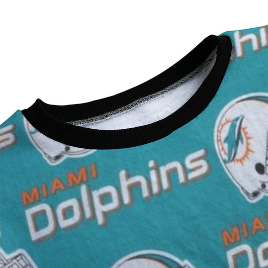 Miami Football Game Day All-Over Print Unisex Thicken Pajama Suit