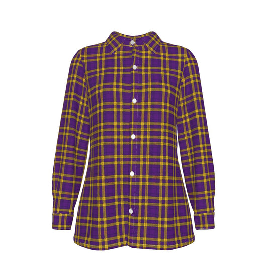 Louisiana Tartan Laid Tigers Lsu Women's Elastic-Back Shirt