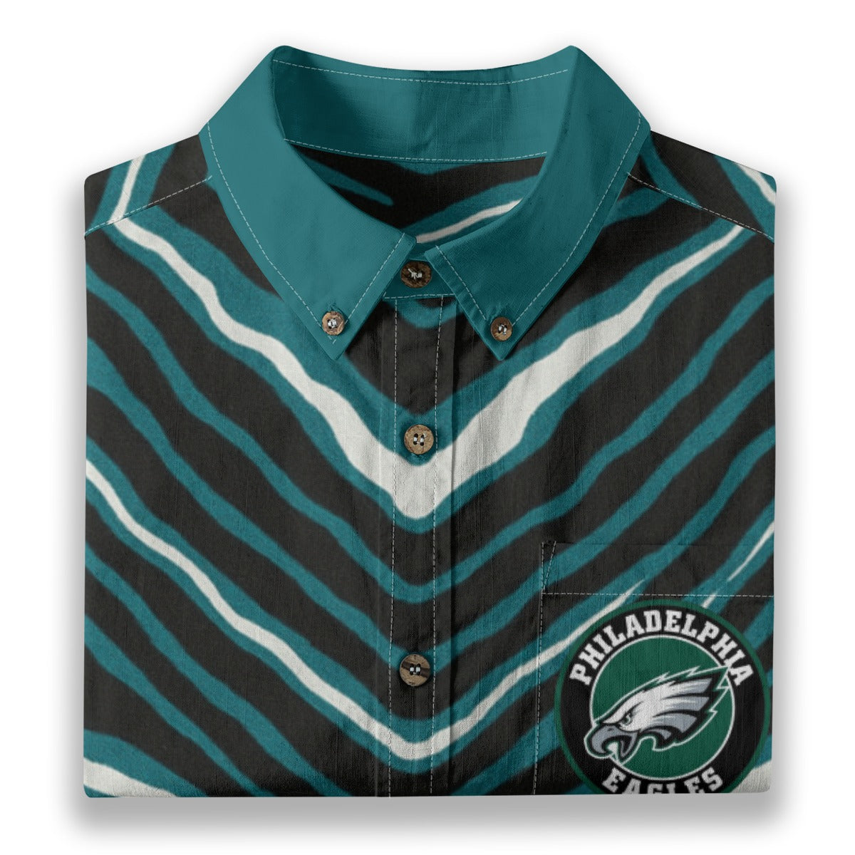 Philadelphia Football Game Day All-Over Print Men's Breathable Cotton Shirt|125GSM