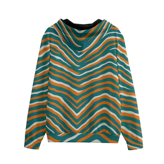 Miami Football Game Day All-Over Print Zip Up Hoodie With Pocket | Interlock