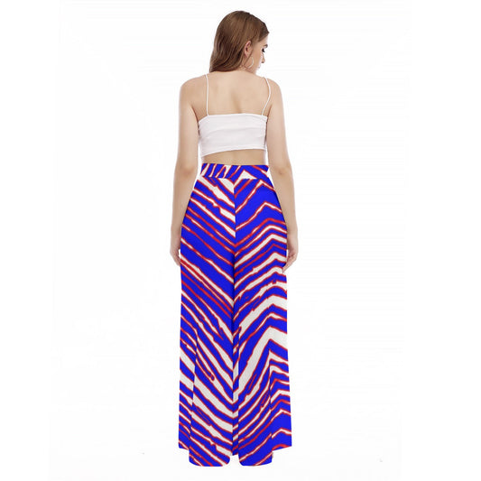 Buffalo Bills Zubaz Women's High Waist Wide Leg Trousers