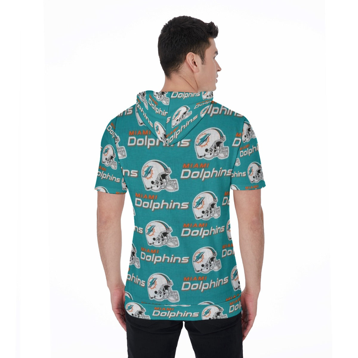 Miami Football Game Day All-Over Print Men's Short Sleeve Hoodie T-Shirt