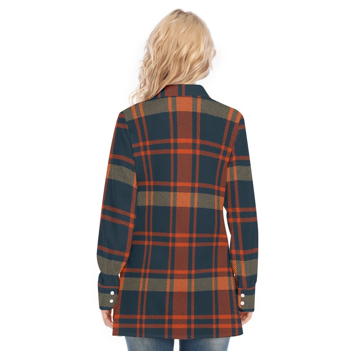 Auburn - Tigers Tartan Plaid Women's Long Shirt
