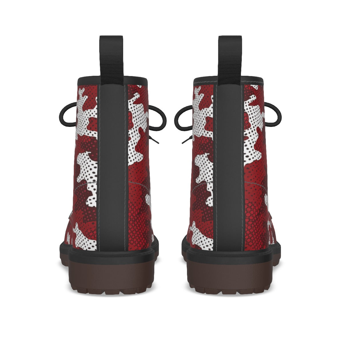 Urban Legend Oklahoma Crimson and Cream Camo Martin Short Boots – Sooners-Inspired Streetwear for Ga