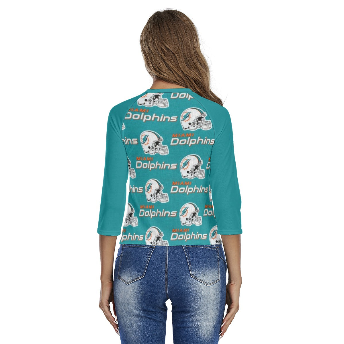 Miami Football Game Day All-Over Print Women's Raglan Sleeves T-shirts
