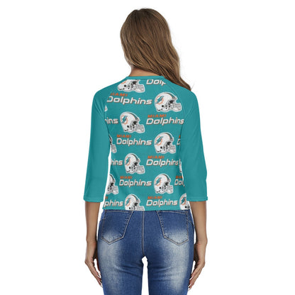 Miami Football Game Day All-Over Print Women's Raglan Sleeves T-shirts