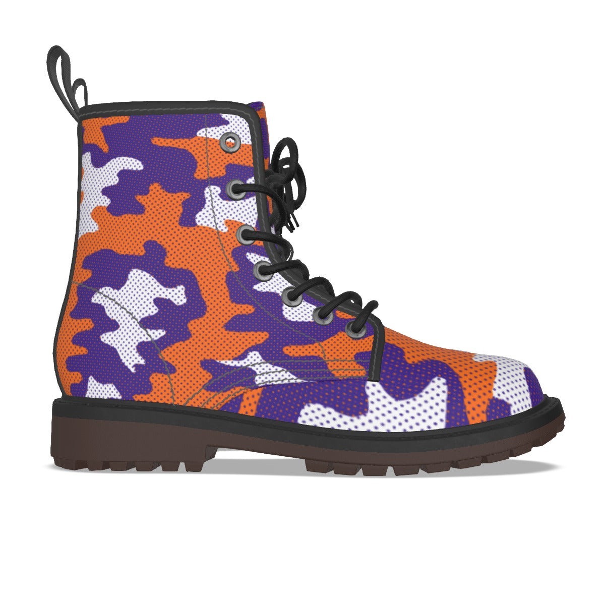 Urban Legend Clemson Orange and Purple Camo Martin Short Boots – Tigers-Inspired Game Day Streetwea