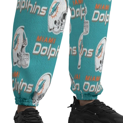 Miami Football Game Day All-Over Print Unisex Textured Casual Pants