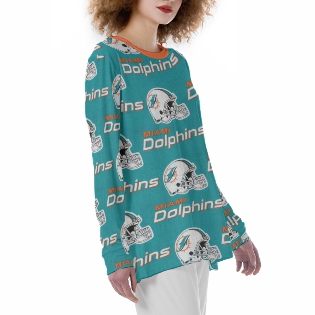Miami Football Game Day All-Over Print Women'S Pajama T-shirt|180GSM
