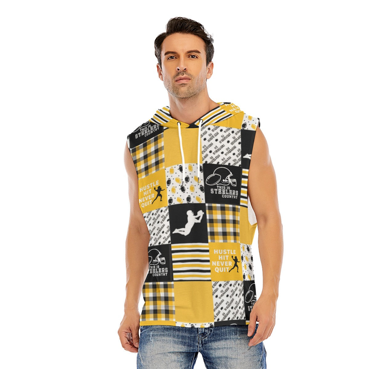 All-Over Print Men’s Sleeveless Pullover Hoodie