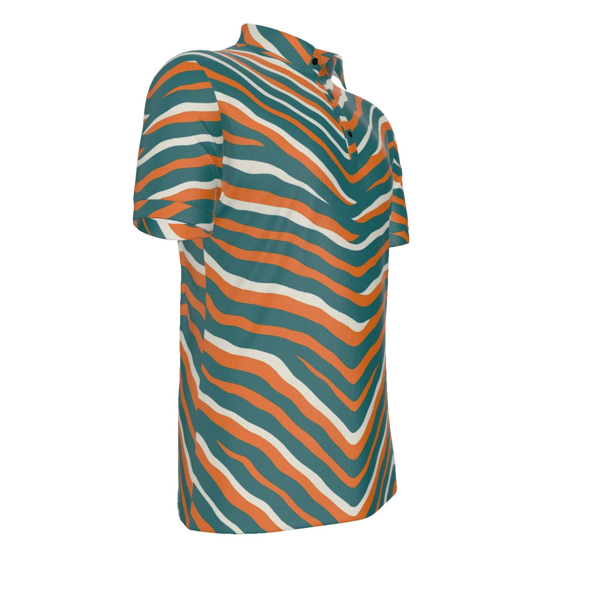 Miami Football Game Day All-Over Print Men's Stretch Collar Polo Shirt