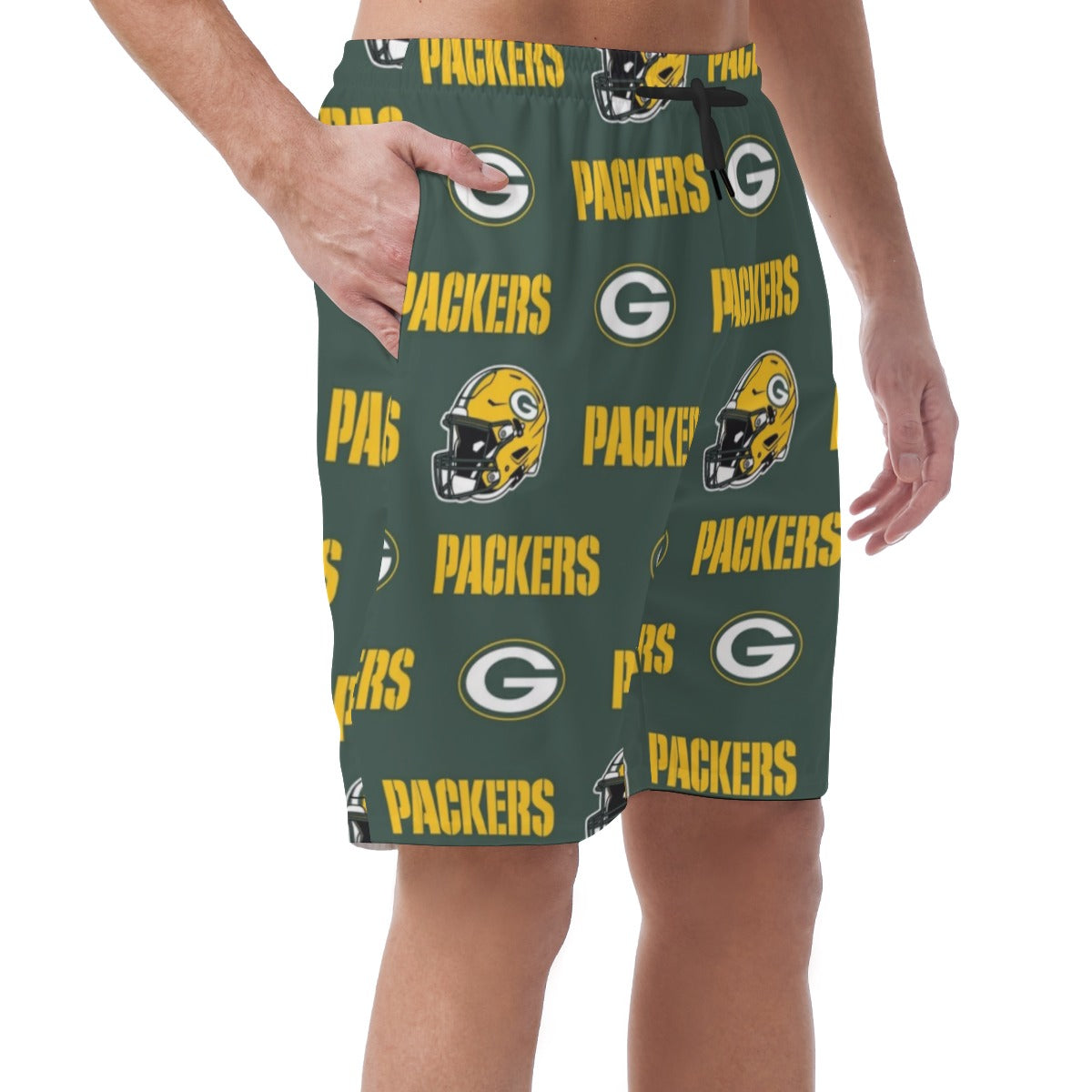 Green Bay Football Game Day All-Over Print Men's Casual Shorts