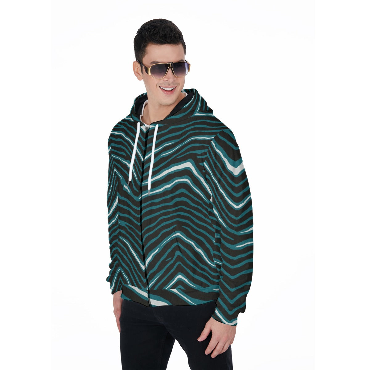 Philadelphia Football Game Day All-Over Print Men's Heavy Fleece Zip Up Hoodie